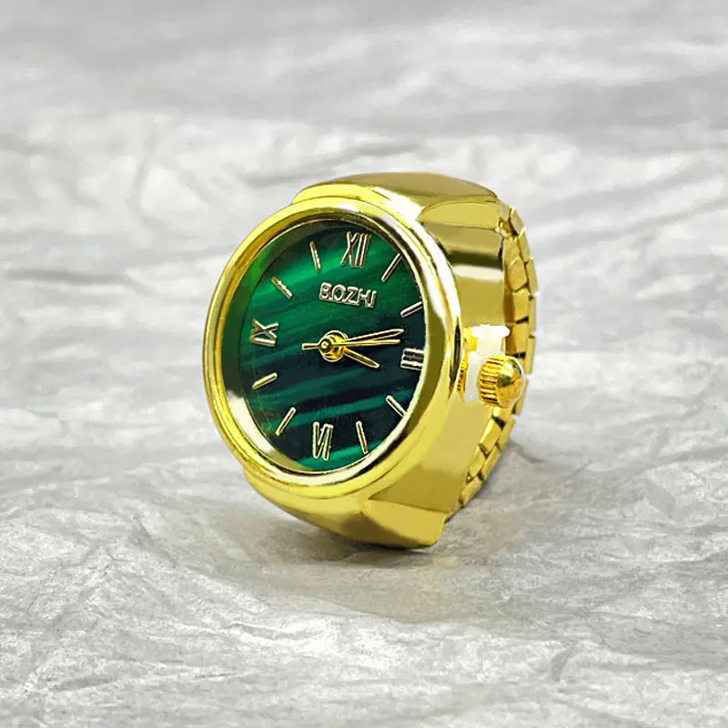 Anillos de pareja unisex, relojes de amor para dedo, relojes de cuarzo de moda p