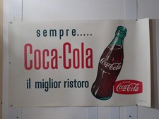 MANIFESTO AFFICHE ORIGINALE SEMPRE COCA COLA IL MIGLIOR RISTORO Cm. 70X115