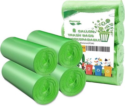 Medium Compostable Trash Bags, Biodegradable 8 Gallon Garbage Bags, Recycling...