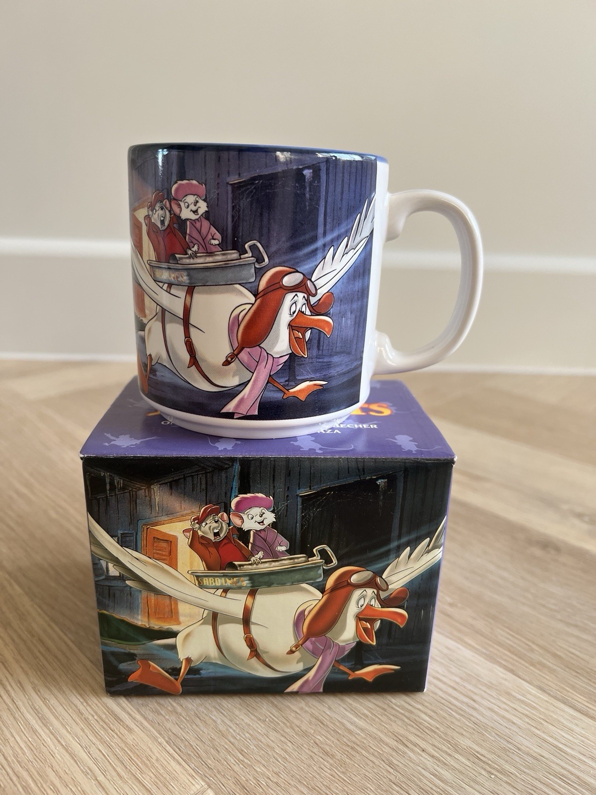 Taza de café vintage de The Rescuers clásicos de Disney Bernard Miss Bianca Wilbur