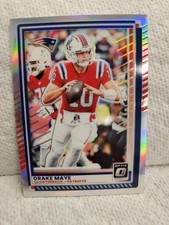 2025 Optic Football Drake Maye Silver Holo Prizm Card #47 Patriots