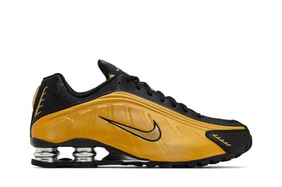 Nike Womens Shox R4 Black Metallic Gold AR3565-005 Available Now