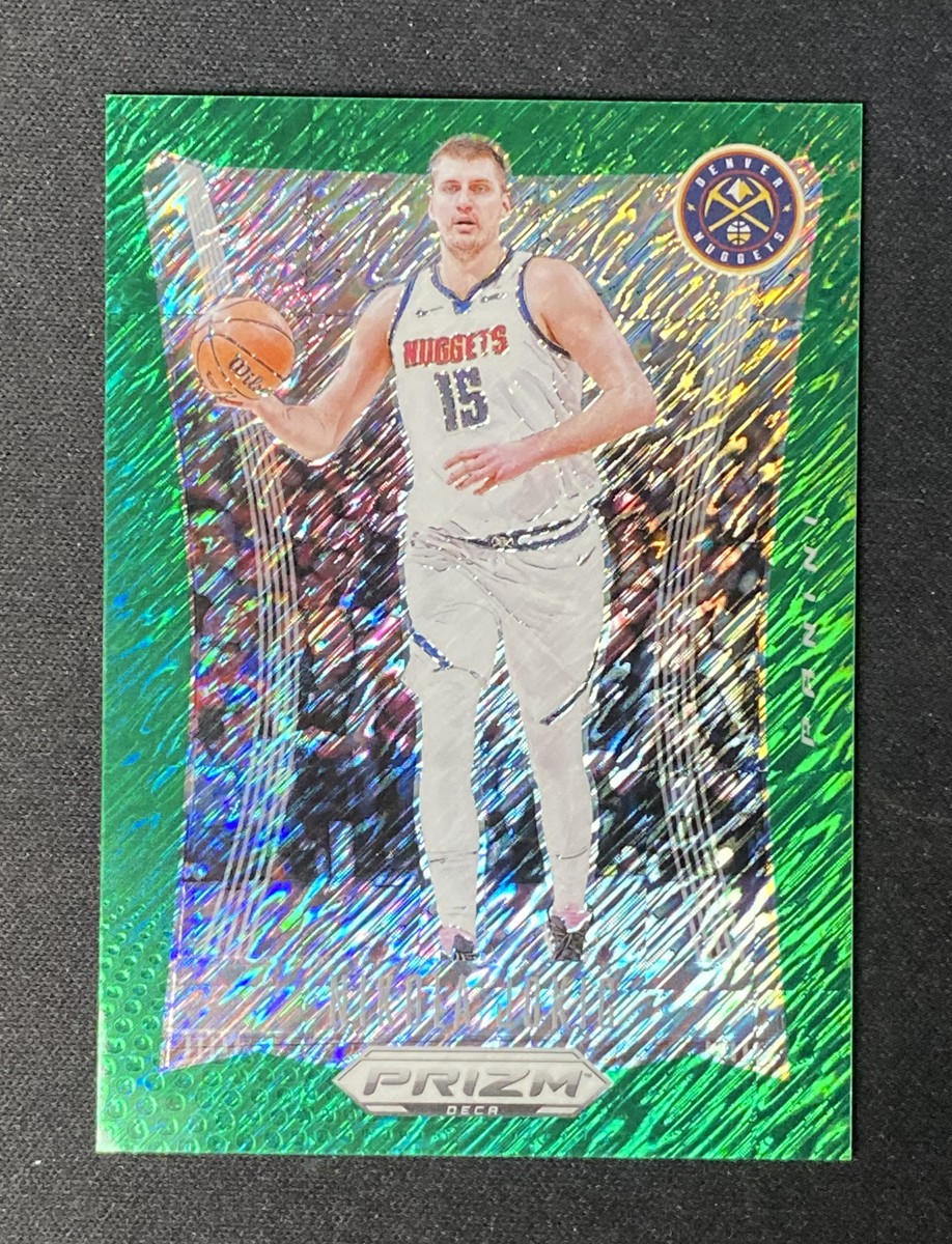 2023-24 Panini Prizm DECA Nikola Jokic #35 Green Shimmer Prizm Nuggets /12