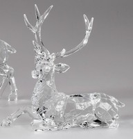Deko Hirsch Liegend Aus Acryl L. 19Cm Transparent Formano W25