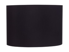 Black Large Hardback Drum Lamp Shade 16" Top x 16" Bottom x 11" High Spider ...