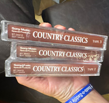 Never opened country 3-Cassette Lot Classic Country Compilation 1998 Sony Music