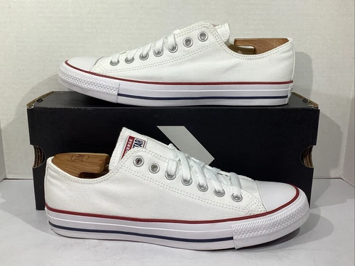 Sneakers basse Converse donna taglia 11 EU 42 5 tela bianca All Star OX AJ 1082