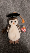 Vintage TY Beanie Baby - Wise, The Owl, 1997