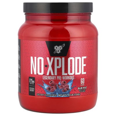 2 X BSN, N.O.-Xplode, Legendary Pre-Workout, Blue Raz, 2.45 lb (1.11 kg)