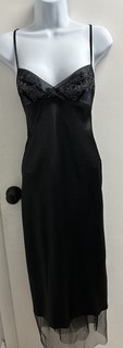 VTG Victoria’s Secret Black Long Gown Slip Dress Women’s Small