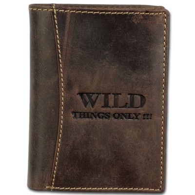 Wild Things Only Unisex Brieftasche Geldbörse braun Leder 12.5x2x9.5cm OPJ100N