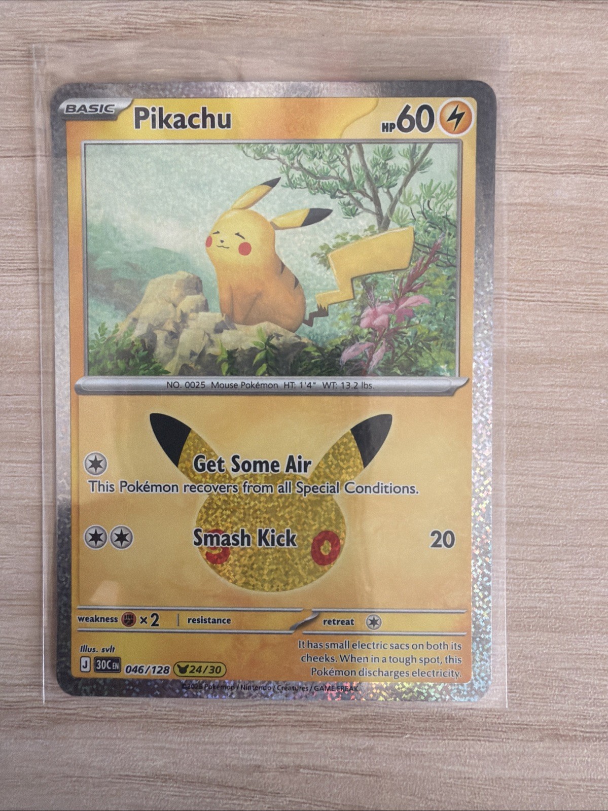 2026 Pokemon - Pikachu 046/128 Me: 30th Celebration Holo Pikachu Rare 24/30