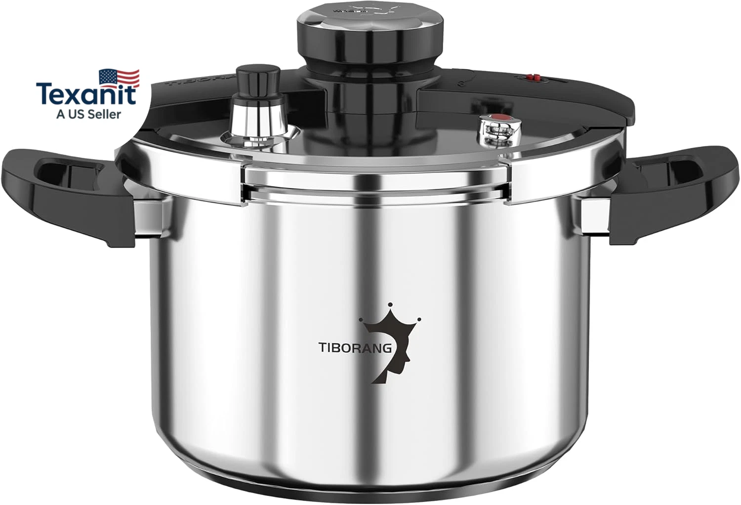 6.3 QT Stainless Steel Pressure Cooker, [Multi-Cooker for Gas & Induction Stove]