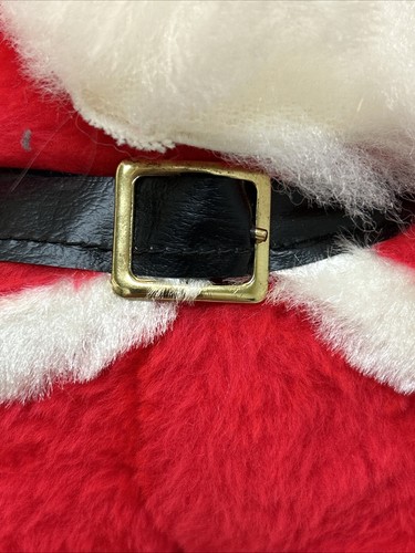 Vintage Rushton Co Santa Claus Plush Coca Cola Rubber Face White Boots …READ - Picture 5 of 12