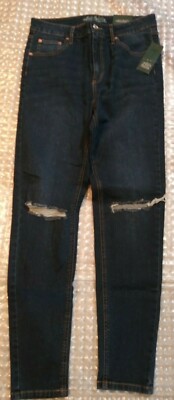 Wild Fable Size 10 Juniors/Woman Blue Jeans High Rise Skinny Distressed NWT