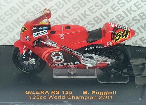 Ixo 1/24 Scale RAB021 - Gilera RS 125 #54 125cc World Champion 2001 M. Poggiali - Picture 4 of 5