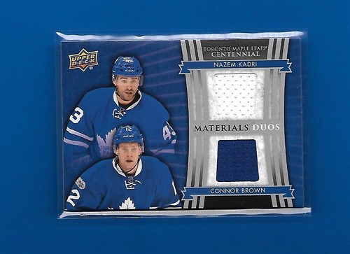 2017-18 TORONTO MAPLE LEAFS CENTENNIAL JERSEY MATERIALS RELICS DUO CARD SEE LIST - Picture 32 of 33
