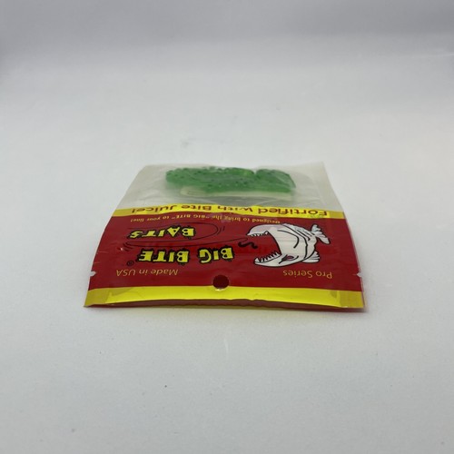 Big Bite Baits Green 2” Ballzy Soft Bait Panfish & Trout Soft Plastic Bait - Picture 5 of 6