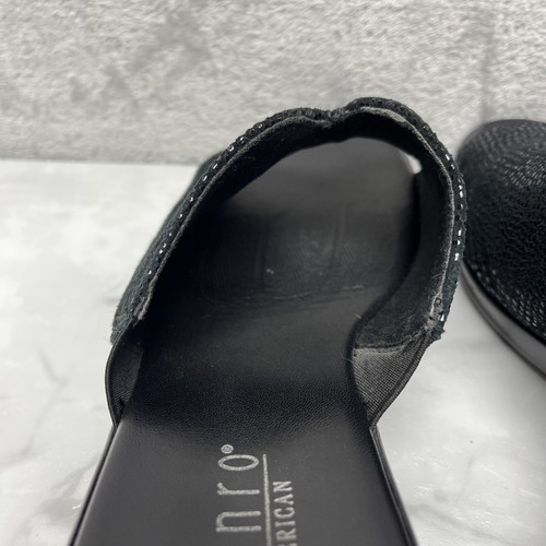 Munro Size 9 Wide Serena Slides Black Lizard Walking Wedge 2.5 Heel, Y2K In Box - Picture 6 of 9