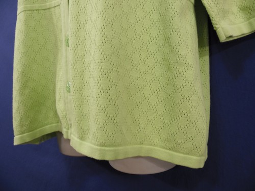 C.J. BANKS Plus 3X-26W-28W Green Button Up Hooded Hoodie Jacket Sweater - Picture 5 of 10