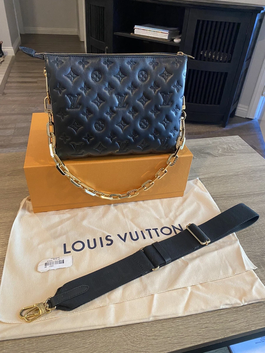 Louis Vuitton Coussin PM Handbag Noir SS21 -Black/Gold- Embossed 