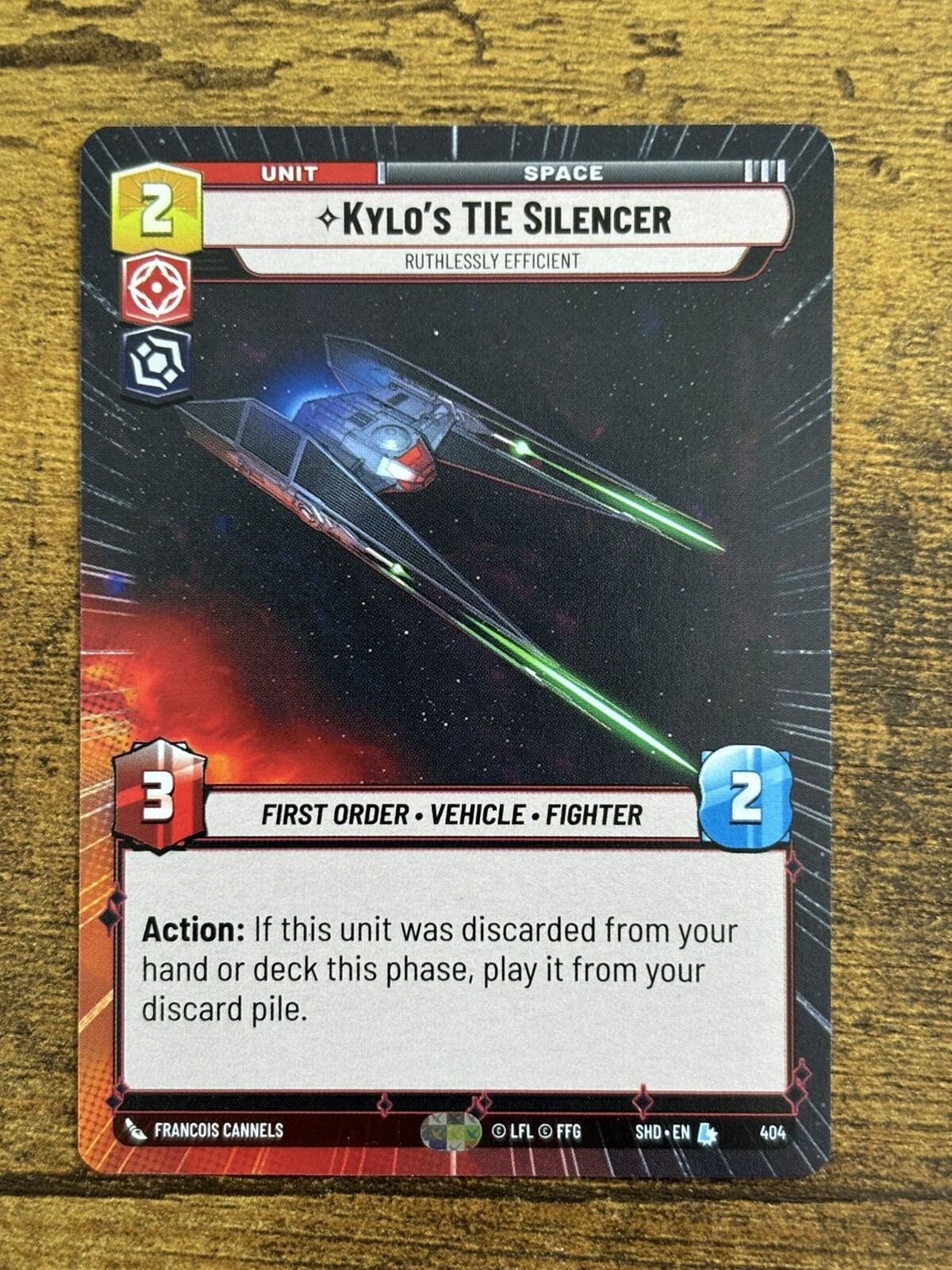 Star Wars Unlimited Shadows Of The Galaxy Kylo's Tie Silencer 404 Hyperspace