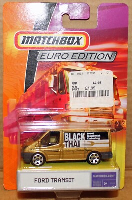 Matchbox Ford Transit schwarz Thai neuwertig perfekte Box & Van