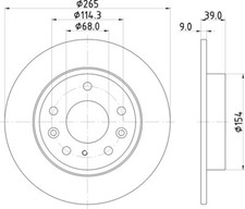 2x Discos de freno traseros Mintex para Mazda CX-30 SKYACTIV-G M híbrido 265 mm MDC2990C