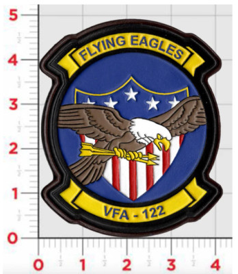 NAVY VFA-122 FLYING EAGLES SQUADRON COLOR LEATHER PATCH