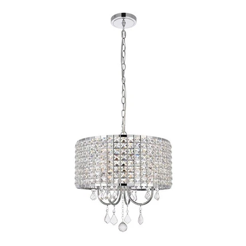 Living District Calista 4-Light Transitional Metal Pendant in Chrome - Picture 1 of 5