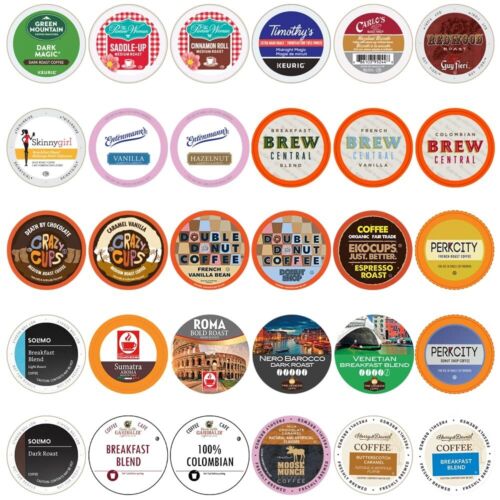 Crazy Cups Variety Pack Sampler Assorted Single Serve Coffee Pods, Premium Coffe