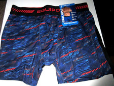 2 Pack Equipo BOXER BRIEF Underwear Performanc Microfiber Stretch Blue mens  M
