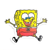 SpongeBob SquarePants Patrick Sandy Anime Manga Cartoon Water Resistant Sticker