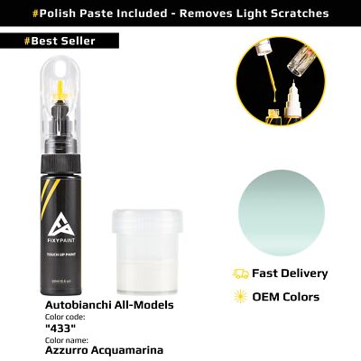 Touch up Paint for Autobianchi All Models Code: 433 Azzurro Acquamarina