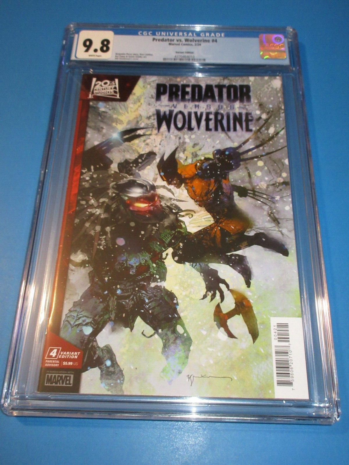 Predator vs Wolverine #4 Sienkiewicz Variant CGC 9.8 NM/M Gorgeous Gem wow