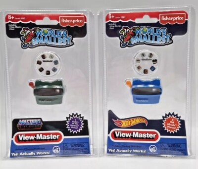 Lot Of 2 New Worlds Smallest Hot Wheels & MOTU  ViewMaster 7 Photos View-Master