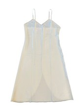 Vintage Today Tonight Ivory Satin Nightdress Lace Trim Size 36 Made In USA VGC