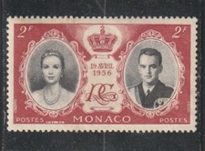 L5666 MONACO TIMBRE Y&T N° 474 de 1956 " Mariage Princier " Neuf*