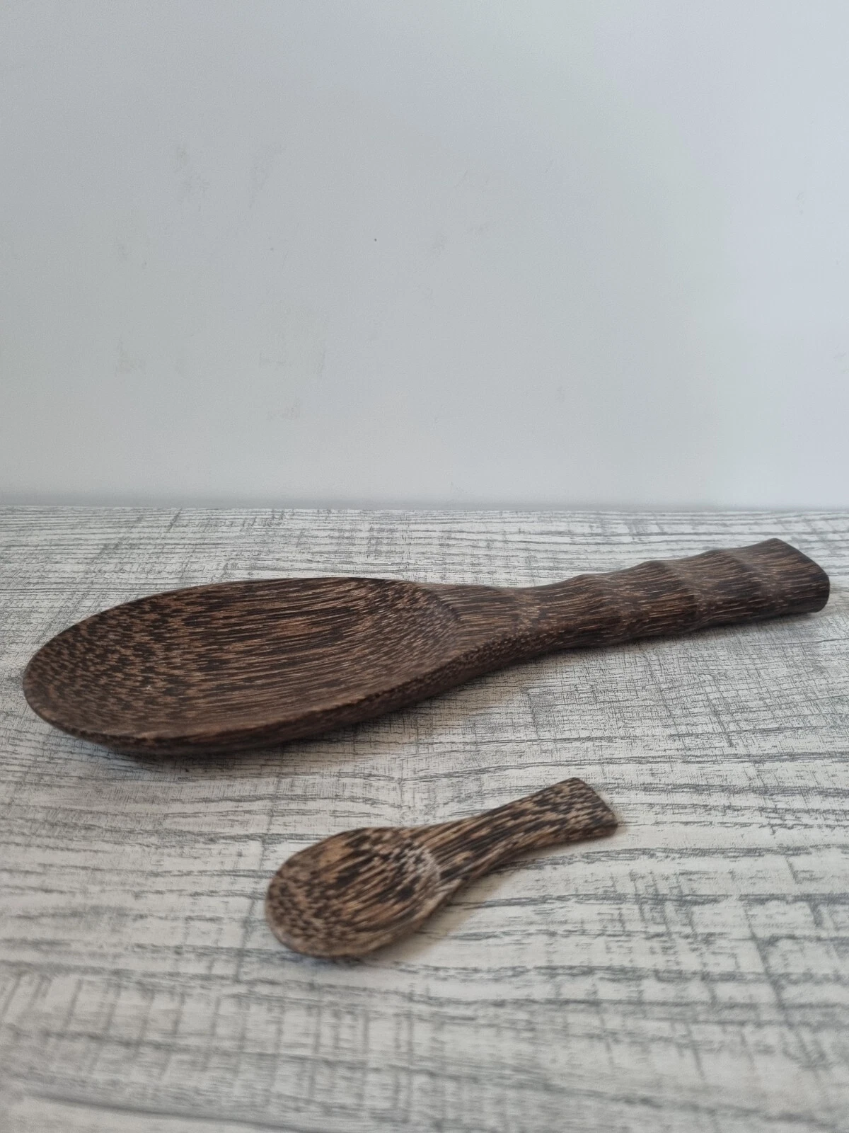 2 Wood Ladle Spoon Mini Large Cooking Utensil Serving Soup Food Kitchen Cutlery