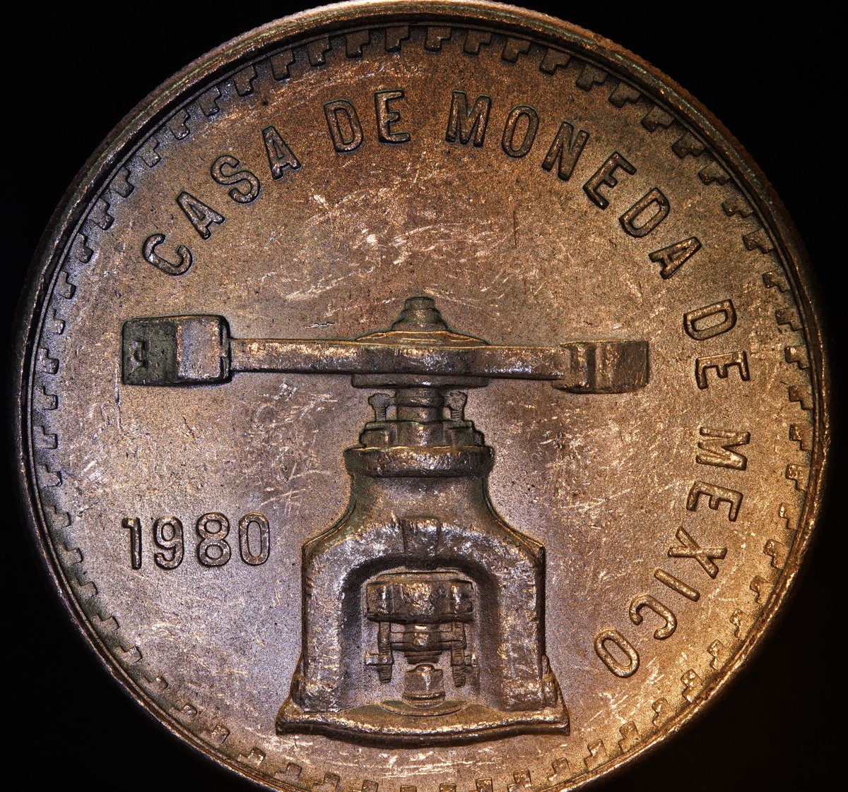 1980 Casa De Moneda De Mexico Onza De Plata Pura 33.6g 925 Silver