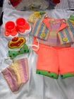 Vintage Cabbage Patch Kids 8 Piece Orange Clown Outfit (485)