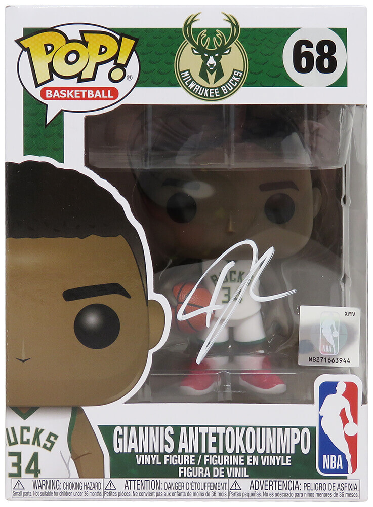 Giannis Antetokounmpo Signed Milwaukee Bucks Funko Pop Doll