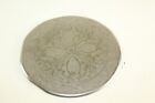 Antique Hand Chased Decorated Solid Brass Trivet Plate Lid with Ornate Design