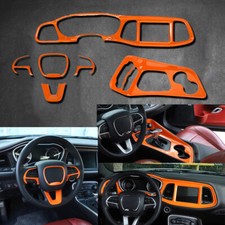 Orange Interior Dash Decor Cover Trim Kit For Dodge Challenger 2015 A