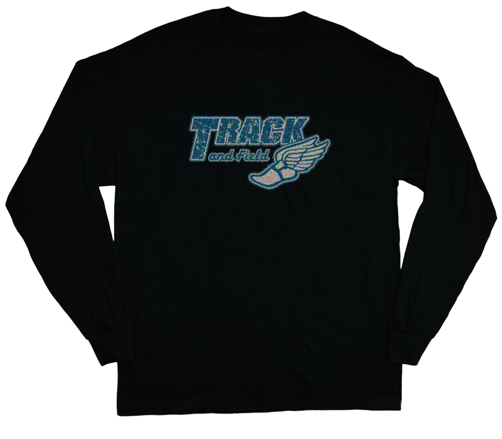 long sleeve t-shirt for men track and field winged shoe