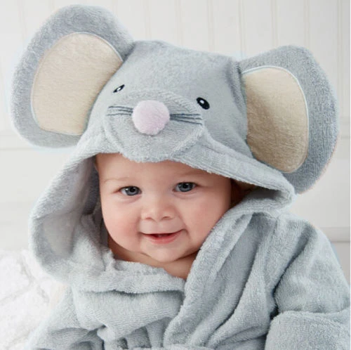 Baby Infant Hooded Towels Bath Robe Beach Cover Ups Bath Hooded Towel - image 4 of 4