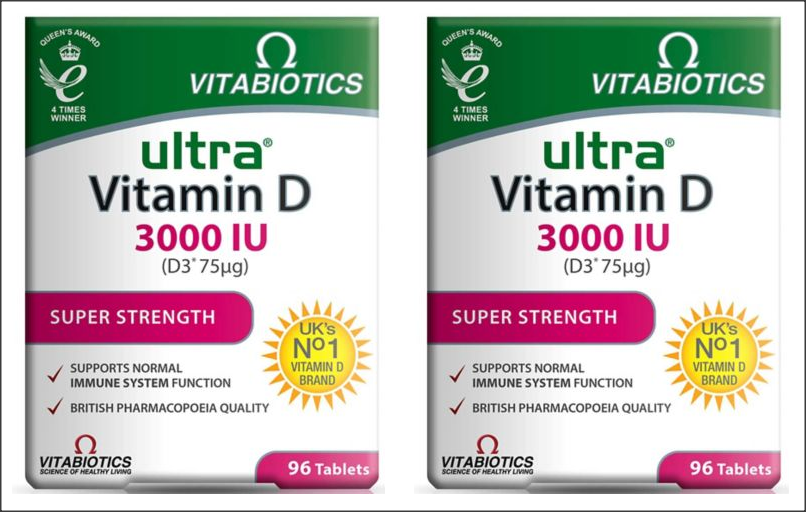2 x Boxes Vitabiotics Ultra Vitamin D 3000 IU Super Strength. 96 Tablets per Box - Image 9
