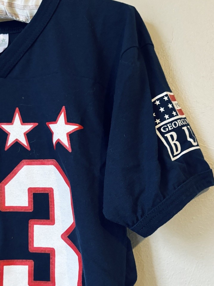 Vintage President George W Bush Bush 43 Jersey T-Shirt Unisex S USA EUC ...