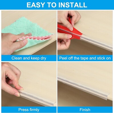 Edge Protector Strip 1.97IN x 6.6FT Children Proofing Silicone Soft Clear CorneR