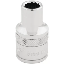 Draper Expert HI-TORQ® 12 Point Socket, 1/2" Sq. Dr., 9mm
